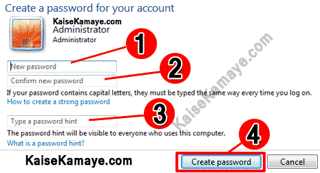 Computer Me Password Kaise Lagaye Lock Kaise Kare in Hindi , Computer Ko Password Kasie Lagaye