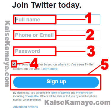Twitter Par Account Kaise Banaye in Hindi, Twitter Par Account Kaise Create Karte Hai, Twitter Par Account Kaise Banate Hai