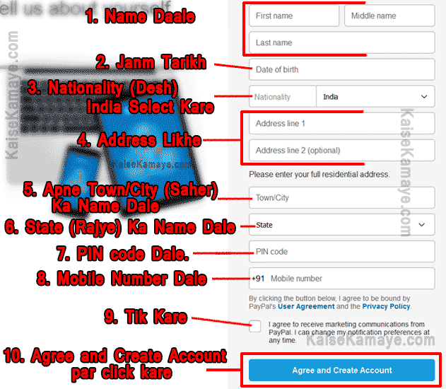 PayPal Account Kaise Banaye Create PayPal Account in Hindi , Create PayPal Account in India , PayPal Sign Up , Create PayPal Account in Hindi , India me PayPal Account Kaise Banate hai