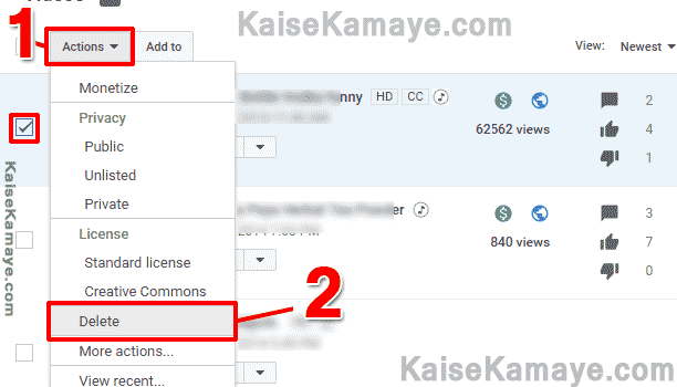 YouTube Se Video Kaise Delete Kare in Hindi , How To Delete YouTube Video in Hindi , Delete YouTUbe Video in Hindi