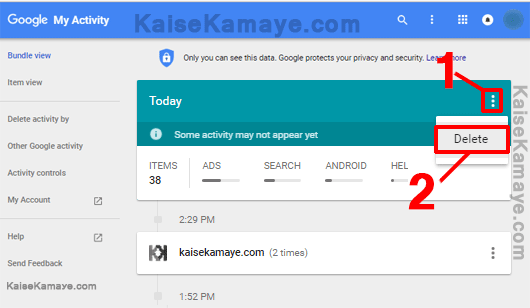 Google Search History Kaise Delete Kare in Hindi , Delete Google Search History in Hindi , Delete Google Activity in Hindi