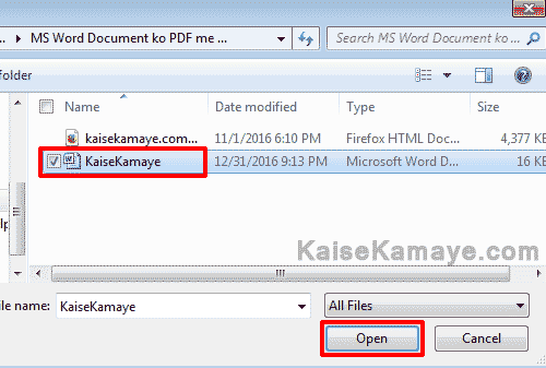 MS Word Document Ko PDF Me Kaise Convert Kare Word To PDF in Hindi , Word To PDF in Hindi, Word Document Ko PDF Me Kaise Convert Kare