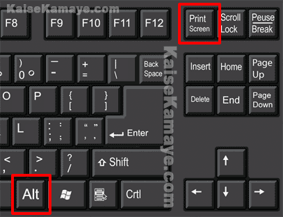 Computer or Laptop Me Screenshot Kaise Lete Hai , Alt + Print Screen, Windows Me Screenshot Kaise Lete Hai, Computer me Screenshot Kaise Lete Hai, Screenshot Lene Ke Tarike