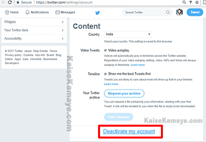 Twitter Account Delete Or Deactivate Kaise Kare in Hindi, Twitter Account Delete Kaise Karte Hai , Twitter Account Delete Kaise Kare , How To Delete Twitter Account in Hindi