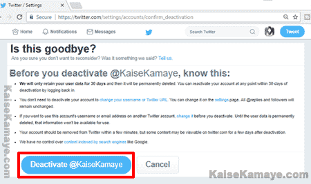 Twitter Account Delete Or Deactivate Kaise Kare in Hindi,Twitter Account Deactivate Kaise Kare , Twitter Account Delete Kaise Karte Hai , How To Delete Twitter Account in Hindi, Twitter Account Deactivate Kaise Kare