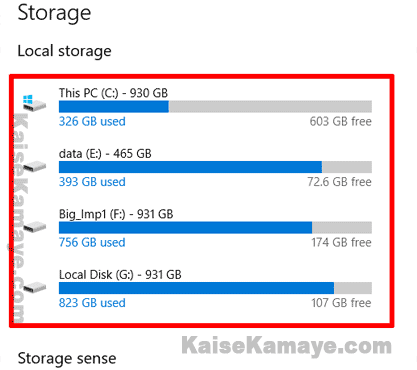 Hard Disk Space Kaise Check Kare in Hindi, Hard Drive Ka Free Space Kaise Check Kare, Windows 10 Me Hard Drive storage Kaise Check Kare, How to Check Your Hard Disk Space in Hindi